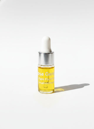 Organic Face Food Mini 3ml travel-size reishi and shiitake face oil in a glass dropper bottle by Mushroom Envy
