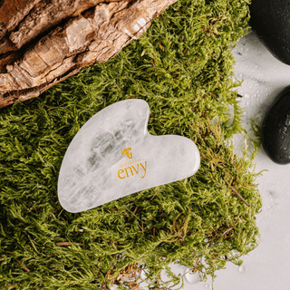 Gua Sha Stone, White Quartz - Mushroom Envy Ltd.